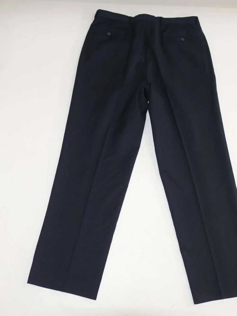 Tommy Hilfiger Men's 2 Button Suit Size 42 Long 35 x 31 Navy Blue 100% Wool 42L